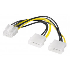 2x 4-pin Molex til 8-pin PCIe