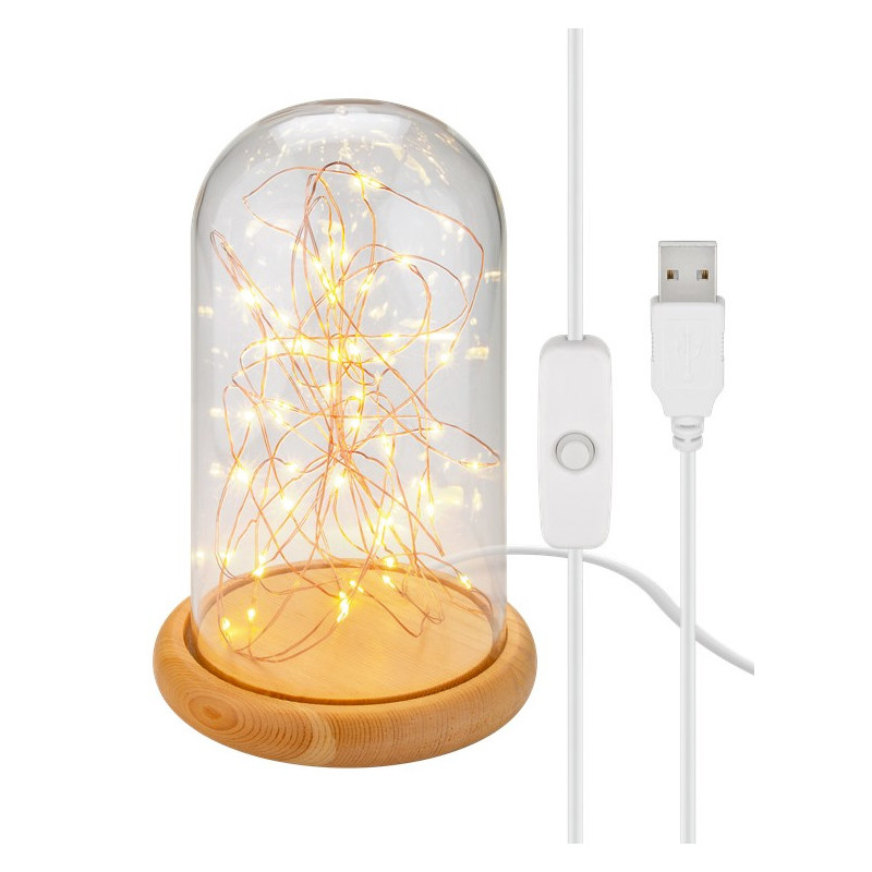 USB-dimser - Goobay USB-driven stämningsfull glaskupol med LED-belysning