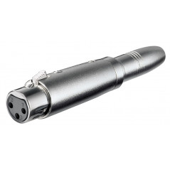 Audioadapter XLR hun til 6,35 mm hun
