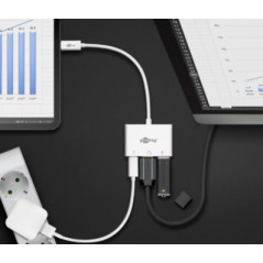Skærmkabel & skærmadapter - USB-C Multiport til HDMI/USB-A med USB-C 60 W strømforsyning