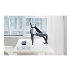 VESA-beslag til skærm - Monitorarm og skrivebordsbeslag med gasfjeder til to skærme 17-32" (45 cm længde)