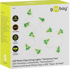 Julepynt og juleudsmykning - Goobay LED-lysstreng med juletræer 140cm med 10 stk. LED\'er
