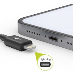 MFI-certificeret lightning-kabel i flere længder, sort