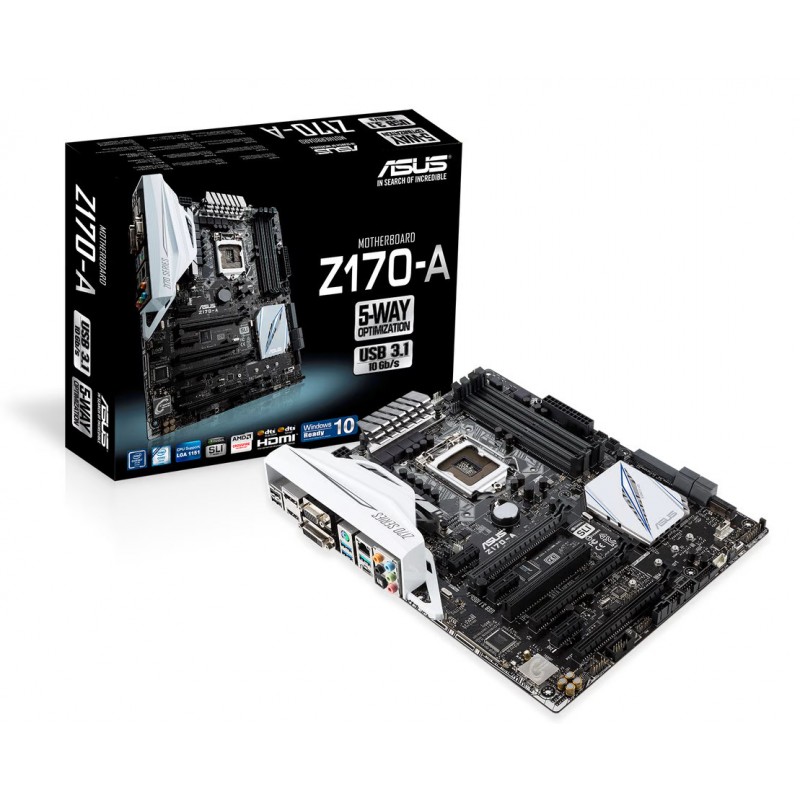 Komponenter - ASUS Z170-A Socket 1151 (Intel 6th/7th gen) ATX-bundkort (demo)