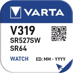 Varta knapcellebatteri, sølvoxid SR64/SR527SW/V319 (SILVER Coin) (1,55V 16mAh)