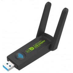 Trådløst netværkskort - Trådløst Wi-Fi USB-netværkskort med Dual Band 2.4GHz/5GHz 1300Mbps
