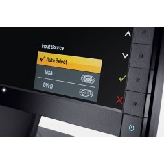 Brugte computerskærme - Dell 24-tommers LED-skærm P2411H med USB-hub og ergonomisk fod (brugt)