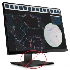 Brugte computerskærme - HP 24-tums Z Display Z24i G2 IPS-skärm (brugt utan fot - kan köpas separat)