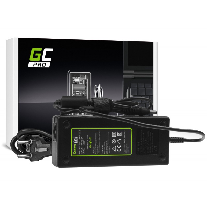 Oplader til bærbar computer - GreenCell Pro ASUS & MSI-kompatibel 120 W computeroplader rund (5,5 mm x 2,5 mm)