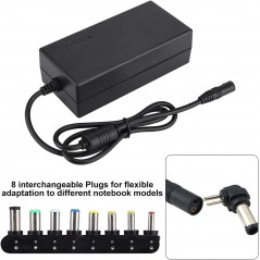 Oplader til bærbar computer - Universal AC-adapter til DC 100-240V til 12V/15V/16V/18V/19V/20V/24V til skærm 96W (6,5 x 4,4 mm)