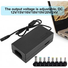 Oplader til bærbar computer - Universal AC-adapter til DC 100-240V til 12V/15V/16V/18V/19V/20V/24V til skærm 96W (6,5 x 4,4 mm)