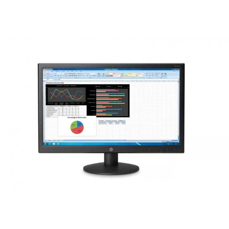 Brugte computerskærme - HP V241P 24" LED-skærm med VA-panel (brugt)