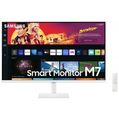 Computerskærm 25" eller større - Samsung 32" 4K-upplöst VA-skärm S32BM701 med 65W USB-C-hubb, fjärr & högtalare (fyndvara)