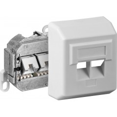 Datakabel og adapter - CAT 5e Vægplade Overflademonteret