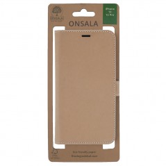 Gear organisk pungetui til iPhone 12 / iPhone 12 Pro sandfarvet