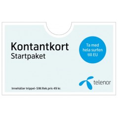 Telenor forudbetalt startpakke - Tag al din surfing med til EU (Sverige)