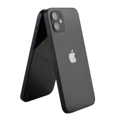 Brugt iPhone - iPhone 12 128GB Svart med 1 års garanti (beg med väldigt repig skärm)
