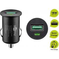 Hurtigt ladende QC3.0 18W billader med USB
