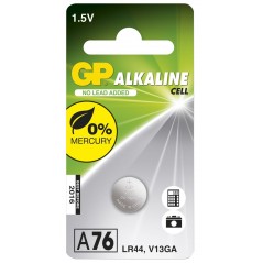 GP LR44 V13GA alkalisk batteri 1-pak knapcellebatteri