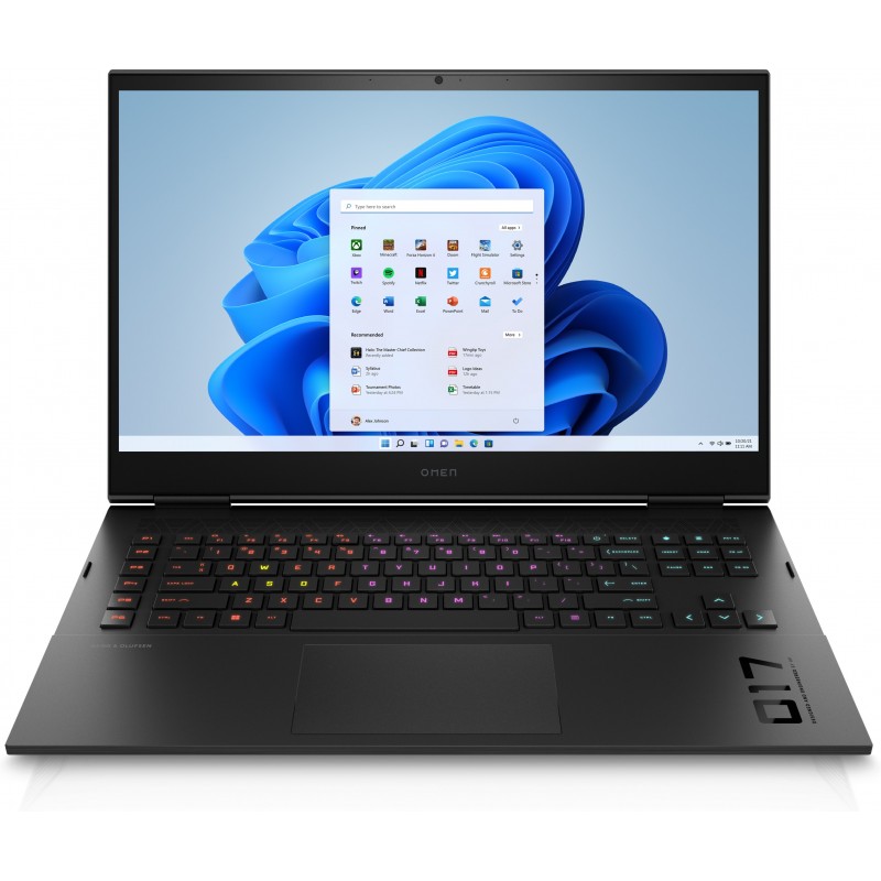 Bærbar computer med skærm på 16-17 tommer - HP Omen 17-ck1032no 17.3" FHD i7-12 16GB 1TB SSD RTX 3060 6GB Win 11 Home demo