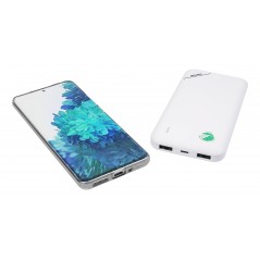 Portable batterier - Essentials Durable Powerbank 10.000 mAh, USB-A, hvid