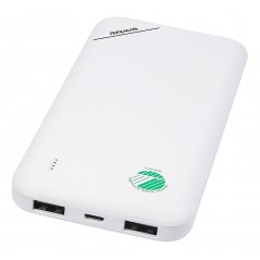 Portable batterier - Essentials Durable Powerbank 10.000 mAh, USB-A, hvid