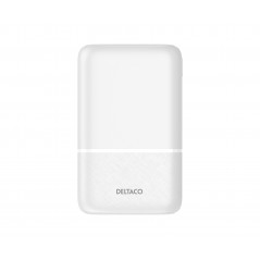 Powerbank 10.000 mAh, 2x USB-A, 1x USB-C, hvid