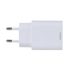 Vægoplader med 1x USB-A, hurtig opladning 18 W, hvid