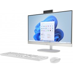 Alt-i-én computer - HP All-in-One 24-cr0824no 24" Full HD Ryzen 5 8GB 512GB SSD Win 11 Shell White demo