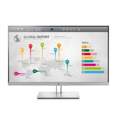 Brugte computerskærme - HP EliteDisplay E273q 27" 2K 1440p IPS-skærm med USB-hub og ergonomisk fod (brugt)