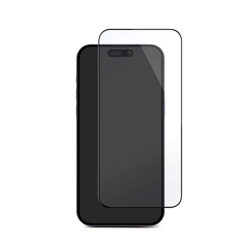 Tilbehør til computere, bærbare computere, mobiltelefoner, tv og tablets - Deltaco Skærmbeskyttelse i hærdet glas til iPhone 15 full cover