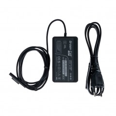 Greencell oplader til Microsoft Surface Pro, Surface Laptop, Surface Book mfl om 60W+5W USB-A