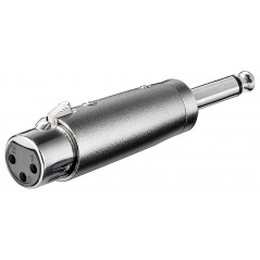 Audioadapter 6,35 mm han mono til XLR-hun