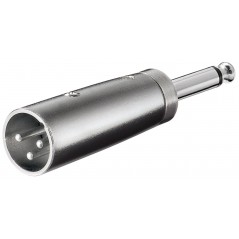Audioadapter XLR han til 6,35 mm han mono