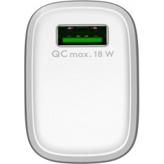 Opladere og kabler - USB-strømadapter med 18 watt hurtig opladning
