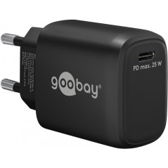 Strømadapter GaN med USB-C PD (Power Delivery) 25W, hurtig opladning