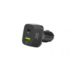 GreenCell biloplader med USB-C- og USB-A-stik, 30 W PD QC 3.0