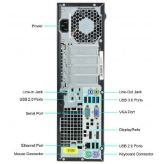 Brugte gaming-computere - HP EliteDesk 800 G2 SFF i5 (gen6) 16GB 480GB SSD GTX1650 Win 10 Pro (beg)
