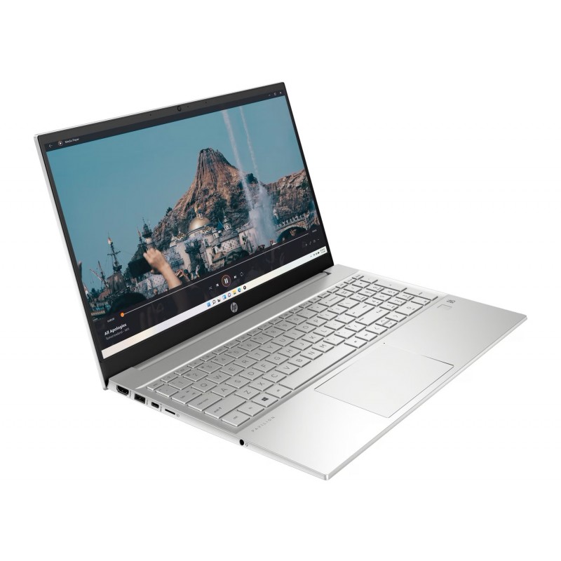 Bærbar computer med skærm på 14 og 15,6 tommer - HP Pavilion 15-eh3003no 15.6" Full HD Ryzen 5 8GB 256GB SSD Win 11 Natural Silver demo