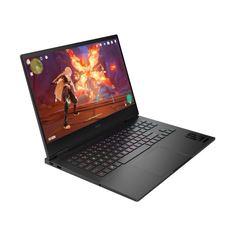 Bærbar computer med skærm på 16-17 tommer - HP Omen 16-xf0001no 16.1" Full HD 165Hz Ryzen 7 16GB 1TB SSD RTX 4060 8GB Win 11 Shadow Black