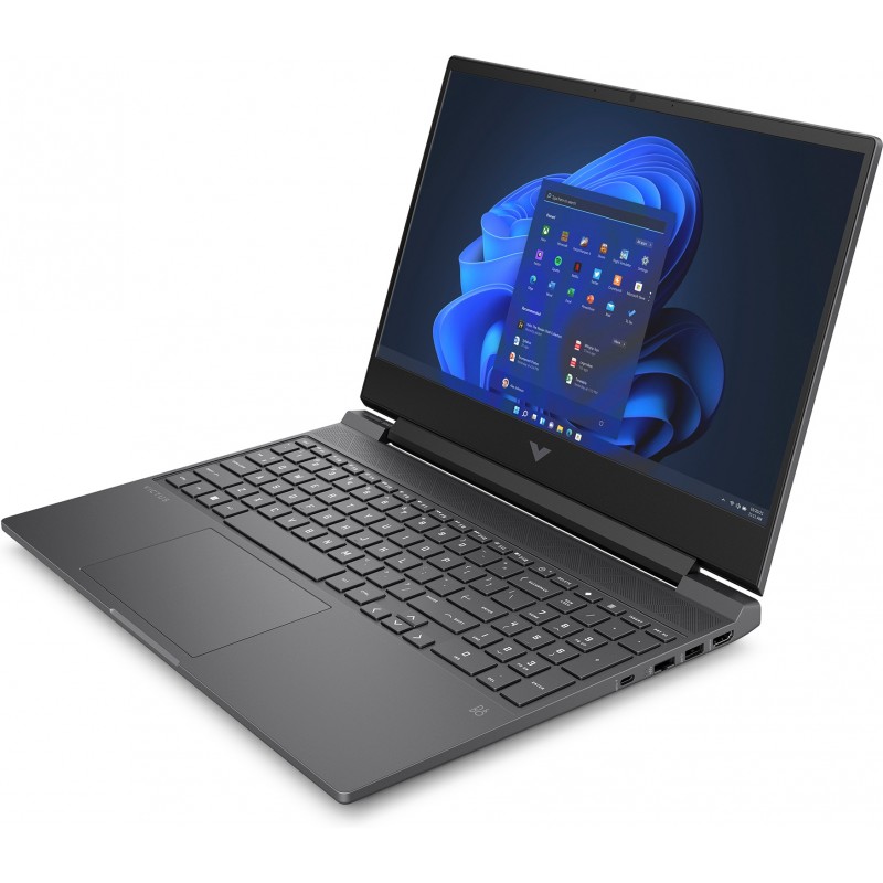Bærbar computer med skærm på 14 og 15,6 tommer - HP Victus Gaming 15-fa0415no 15.6" Full HD i5-12 8GB 512GB SSD GTX 1650 4GB Win 11 Mica Silver