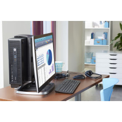 Brugt stationær computer - HP Elitedesk 800 G1 SFF i5 8GB 128GB SSD + 1TB HDD Windows 10 Pro (brugt)