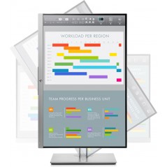 Brugte computerskærme - HP EliteDisplay E243i 24" Full HD+ IPS-skærm (brugt med ridset fod)