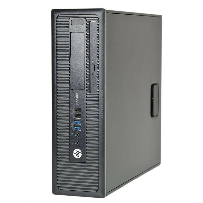 Brugt stationær computer - HP Elitedesk 800 G1 SFF i5 8GB 180GB SSD + 500GB HDD Windows 10 Pro (brugt)