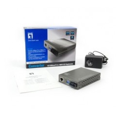 LevelOne Mediekonverter 1310 nm fiber til Ethernet 10/100BaseTX til 100FX 100mbit SC SM