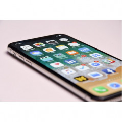 Brugt iPhone - iPhone XS 64GB Rumgrå med 1 års garanti (brugt) (revnet bagside med skal på, NY skærm)