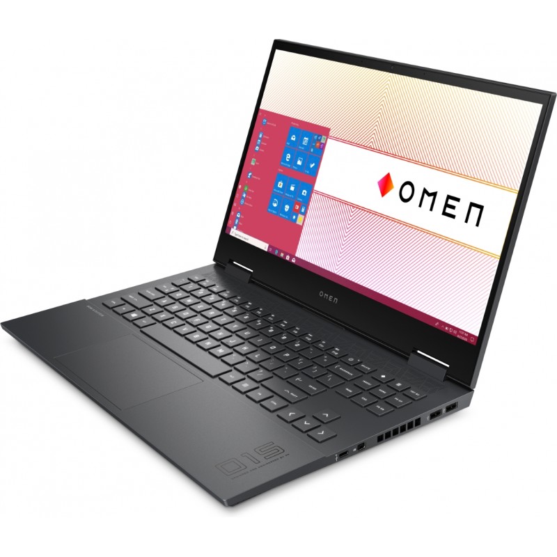 Bærbar computer med skærm på 14 og 15,6 tommer - HP Omen Gaming 15-en1427no 15.6" Full HD 144 Hz Ryzen 7 16GB 512GB SSD RTX 3070 8GB Win 11 Mica Silver demo