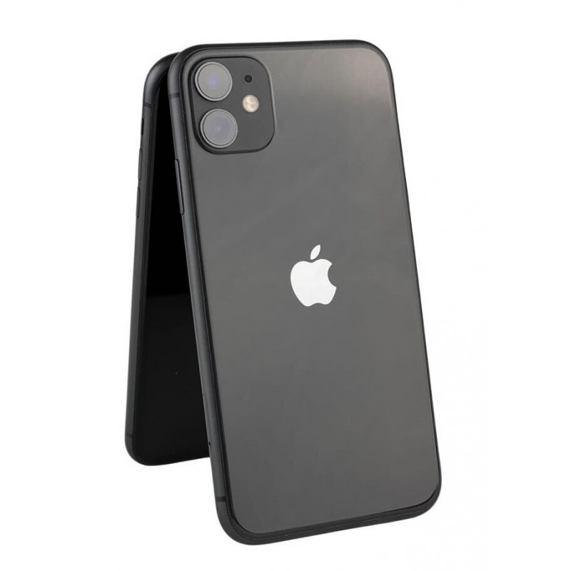 Brugt iPhone - iPhone 11 128GB Black med 1 års garanti (brugt) (D-klasse)