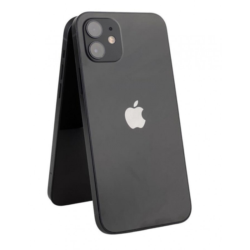 Brugt iPhone - iPhone 12 128GB Sort med 1 års garanti (brugt) (hjørneskader på bagsiden, SKAL inkluderes)