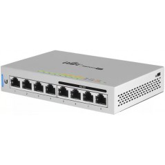 Netværksswitch - Ubiquiti UniFi US-8-60W 8-ports gigabit-switch med PoE (demo)